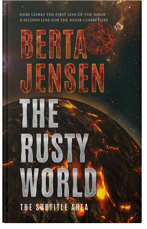 Front view of Premade Science Fiction Book Cover - Old Rose