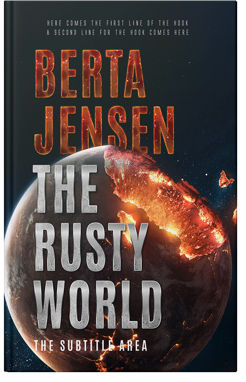 Front view of Premade Apocalyptica Book Cover - Antique Brass