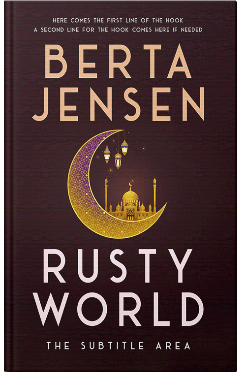 Front view of Premade Religion & Spirituality Book Cover - Aubergine