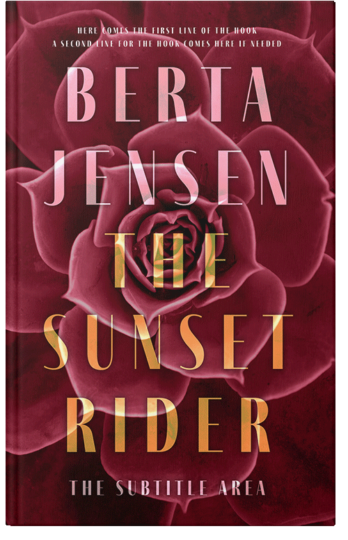 Front view of Premade Abstract Book Cover - Dark Tan