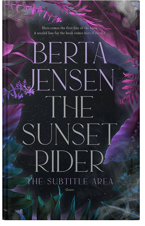 Front view of Premade Abstract Book Cover - Cinder