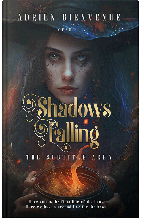 Front view of Premade Fantasy Book Cover - Shark