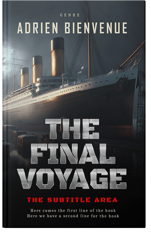 Front view of Premade Historical Book Cover - Shark