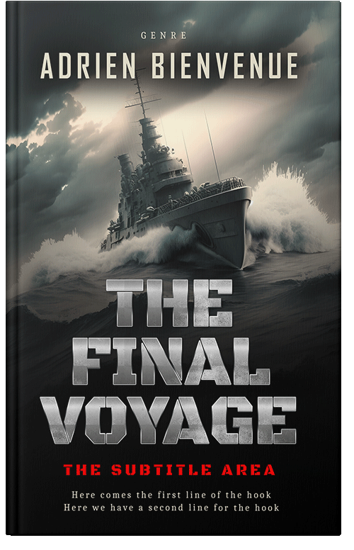 Front view of Premade Action & Adventure Book Cover - Tea