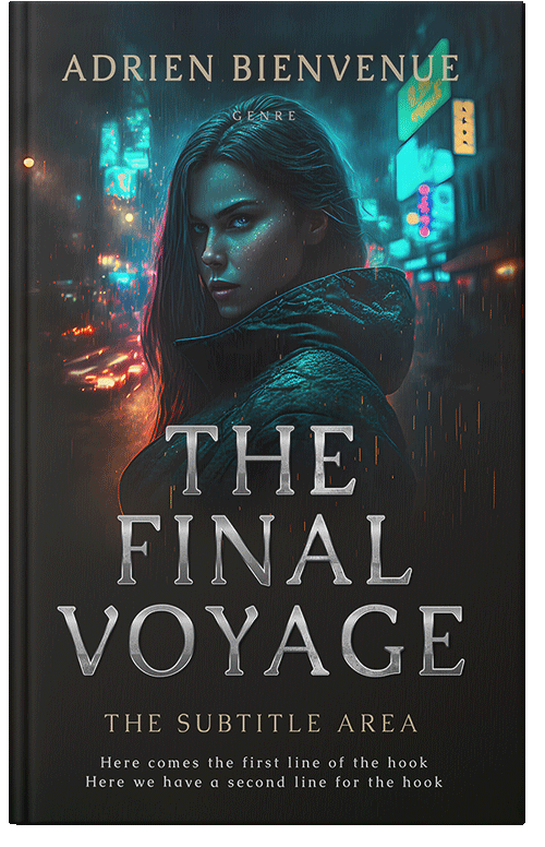 Front view of Premade Mystery & Thriller & Suspense Book Cover - Outer Space