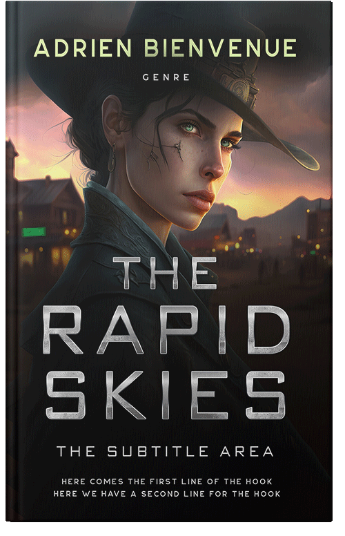 Front view of Premade Western Book Cover - Rodeo Dust