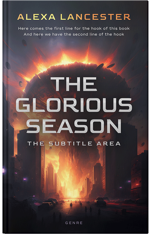 Front view of Premade Apocalyptica Book Cover - Burning Sand