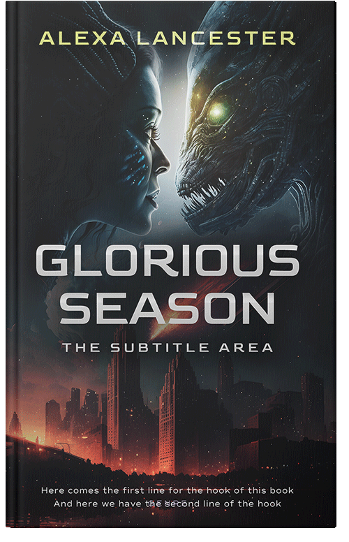 Front view of Premade Science Fiction Book Cover - Shark