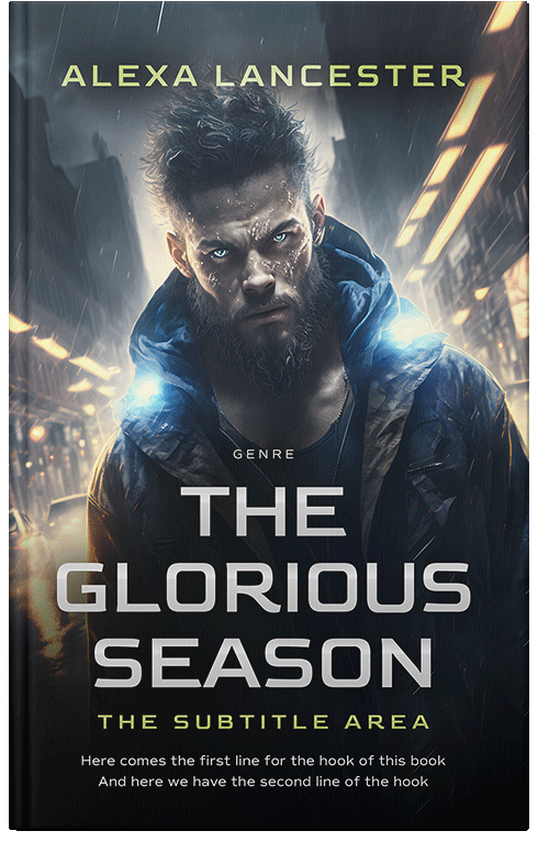 Front view of Premade Horror Book Cover - Foggy Gray