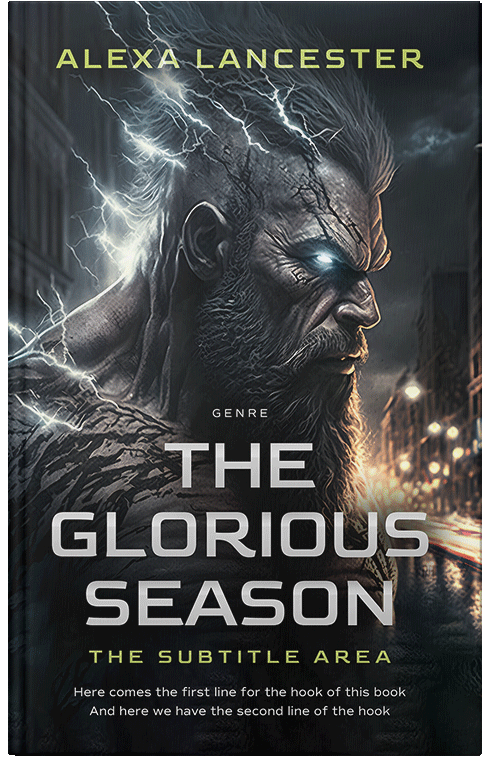 Front view of Premade Horror Book Cover - Shark