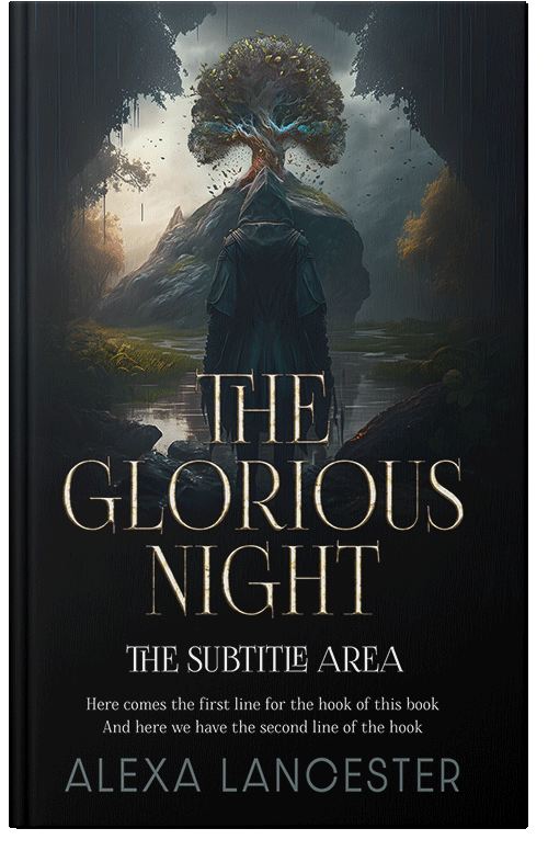 Front view of Premade Mystery & Thriller & Suspense Book Cover - Black