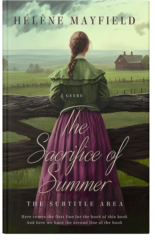 Front view of Premade Romance Book Cover - English Walnut