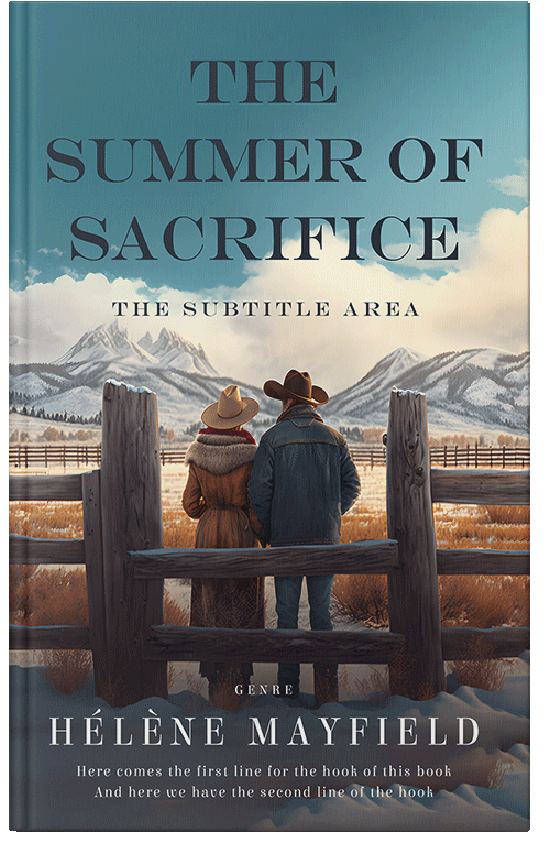 Front view of Premade Romance Book Cover - Limed Spruce