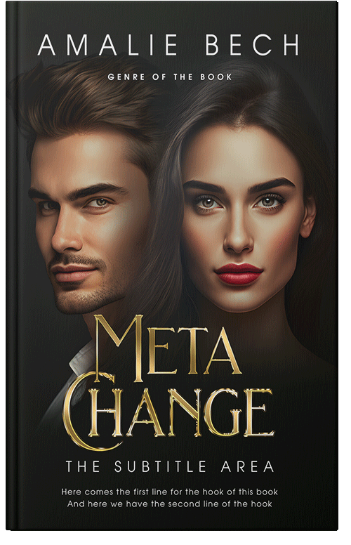 Front view of Premade Romance Book Cover - Teak