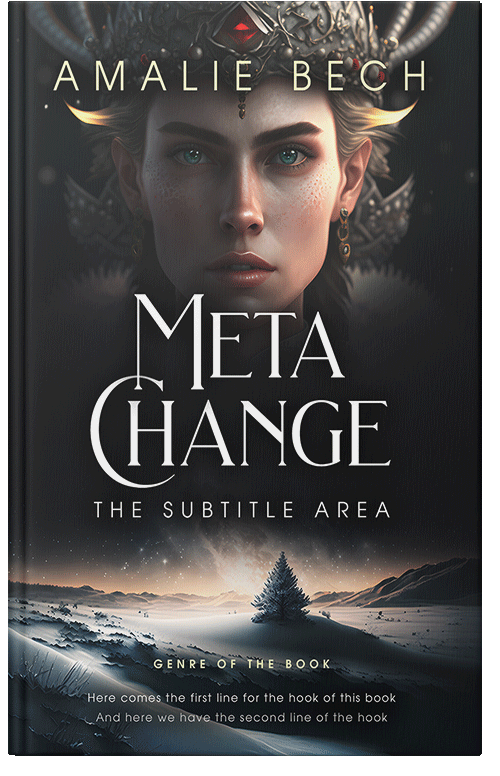 Front view of Premade Fantasy Book Cover - Shark