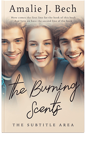 Pre Made Book Cover Almond