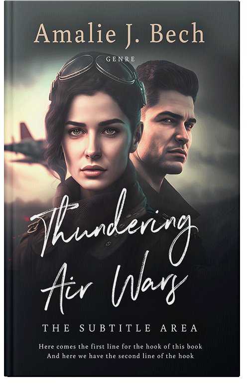 Front view of Premade Historical Book Cover - Shark