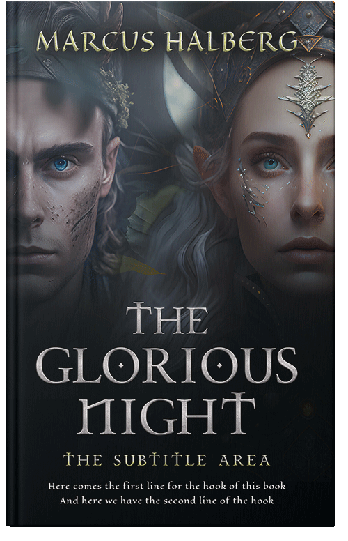 Front view of Premade Fantasy Book Cover - Shark