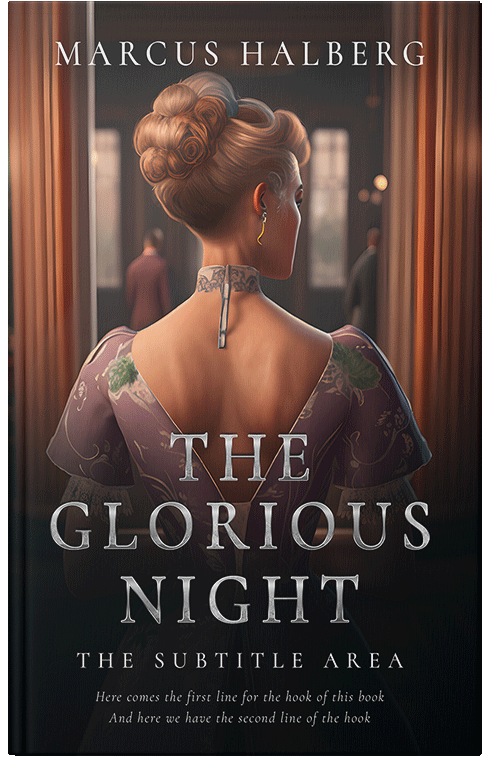 Front view of Premade Historical Book Cover - Cocoa Brown