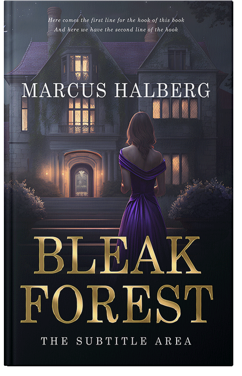 Front view of Premade Historical Book Cover - Steel Gray