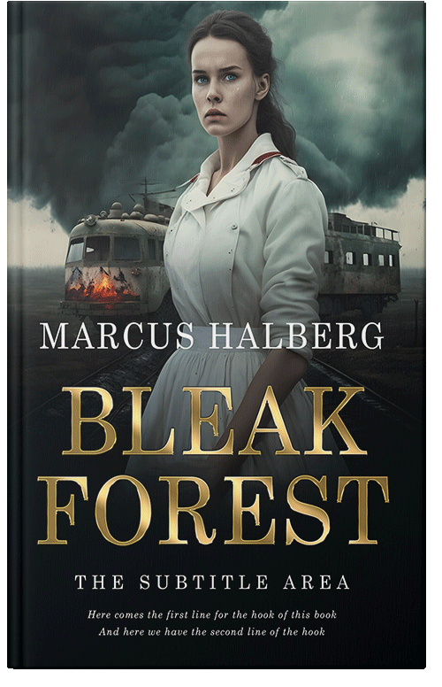 Front view of Premade Apocalyptica Book Cover - Heathered Gray