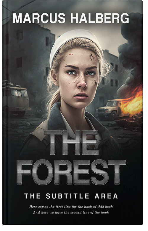 Front view of Premade Apocalyptica Book Cover - Shark