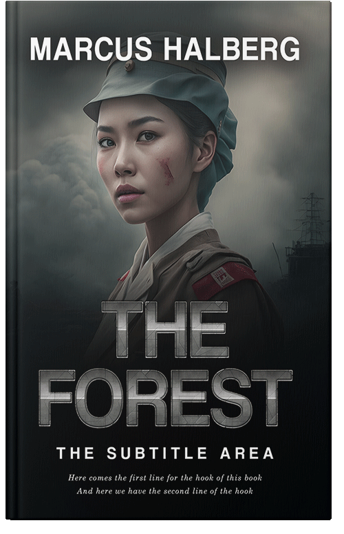 Front view of Premade Historical Book Cover - Shark