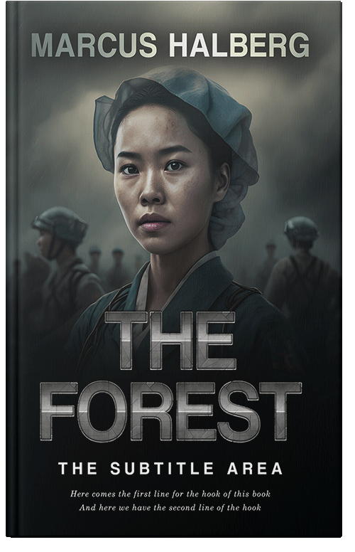 Front view of Premade Historical Book Cover - Shark