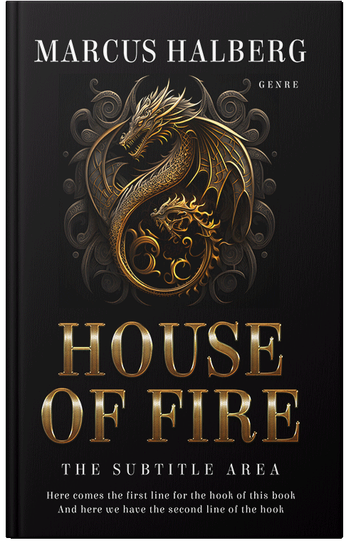 Front view of Premade Fantasy Book Cover - Cod Gray