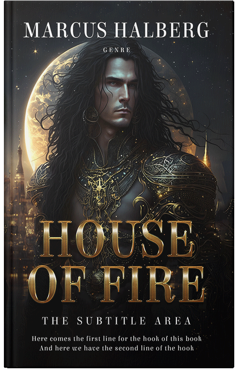 Front view of Premade Fantasy Book Cover - Cod Gray