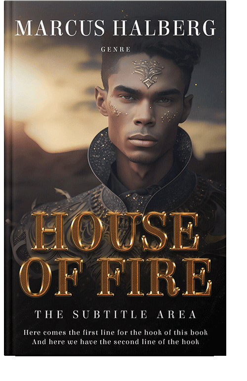 Front view of Tan #26796 - Premade Science Fiction Book Cover