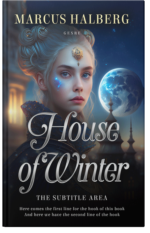 Front view of Premade Fantasy Book Cover - Steel Gray