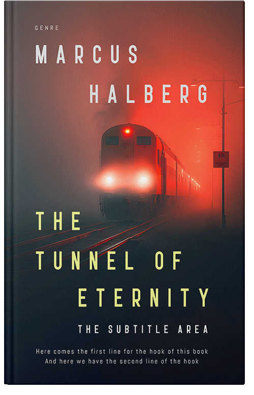 Front view of Premade Mystery & Thriller & Suspense Book Cover - Red Damask