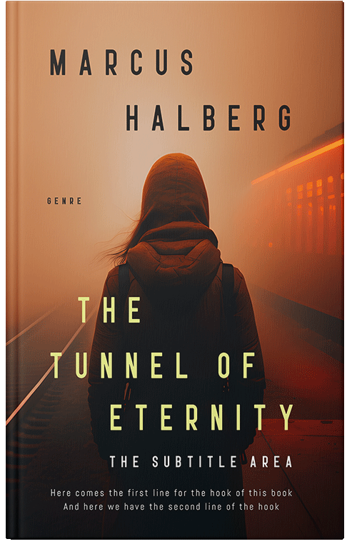 Front view of Premade Mystery & Thriller & Suspense Book Cover - Antique Brass