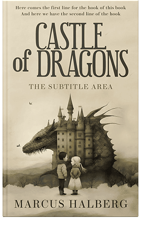 Pre Made Book Cover Stark White