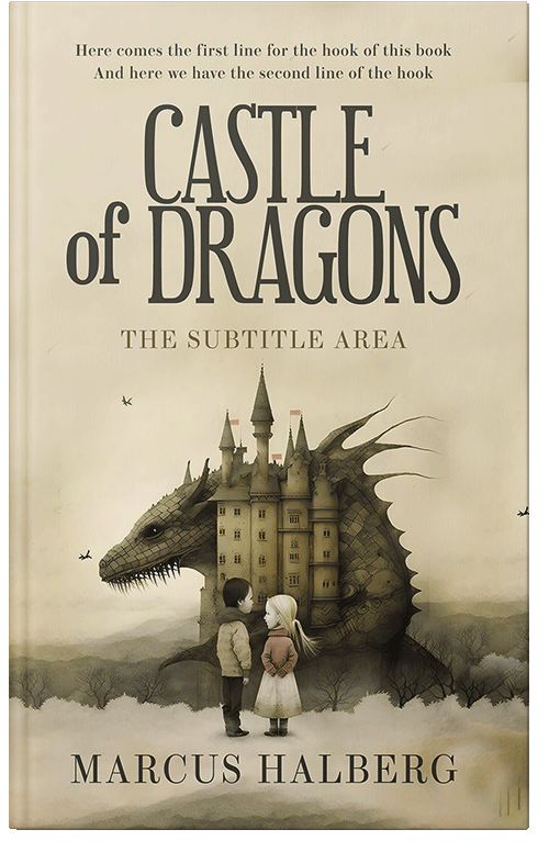 Front view of Premade Fantasy Book Cover - Stark White