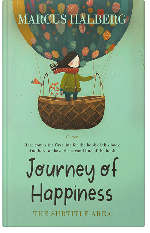 Front view of Premade Children's Book Cover - Moss Green