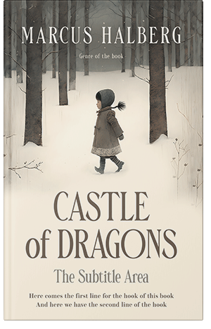 Premade Book Cover Ecru White