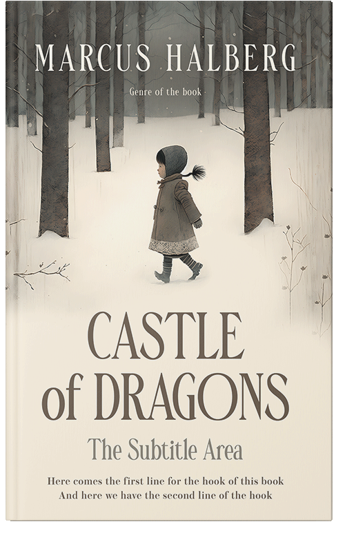 Front view of Premade Horror Book Cover - Ecru White