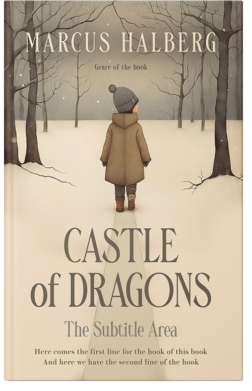 Front view of Premade Horror Book Cover - Almond