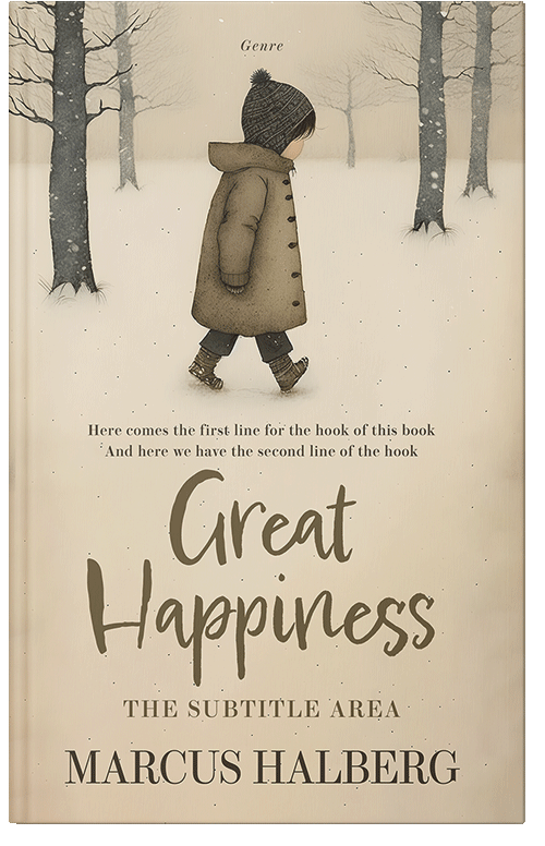 Front view of Premade Children's Book Cover - Stark White