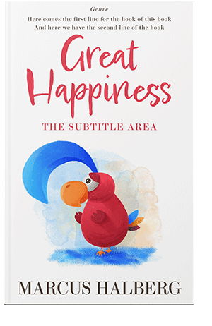 Pre Made Book Cover Curious Blue