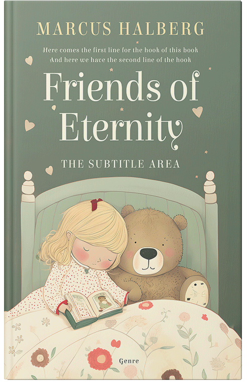 Front view of Premade Children's Book Cover - Battleship Gray