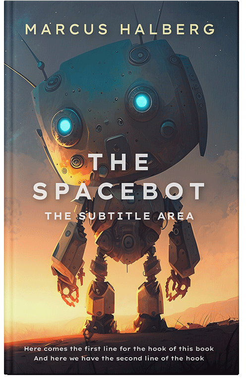 Front view of Premade Science Fiction Book Cover - Gold Sand