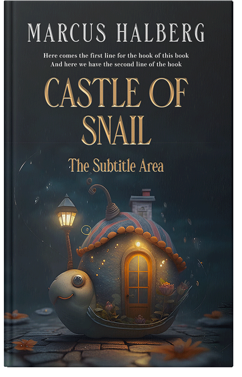 Front view of Premade Fantasy Book Cover - Shark