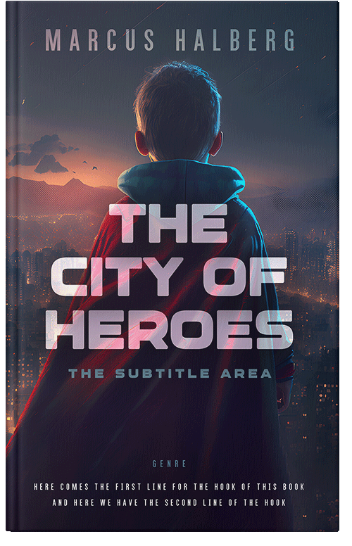 Front view of Premade Fantasy Book Cover - Steel Gray