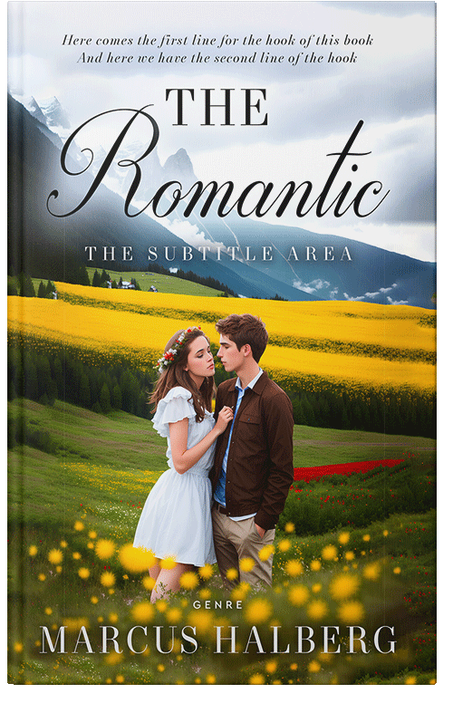 Front view of Premade Romance Book Cover - Mischka
