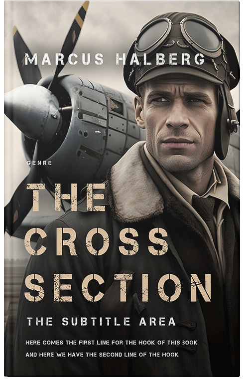 Front view of Premade Historical Book Cover - Soft Amber