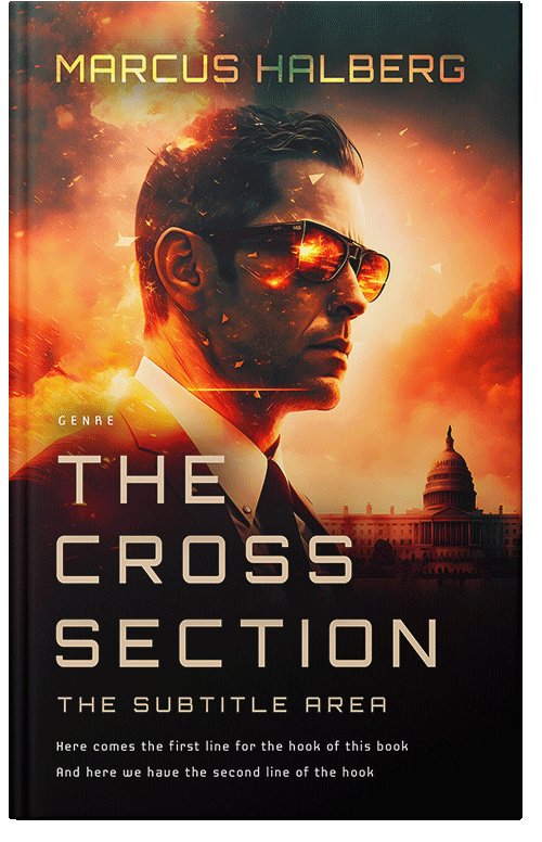 Front view of Premade Mystery & Thriller & Suspense Book Cover - Coffee Bean