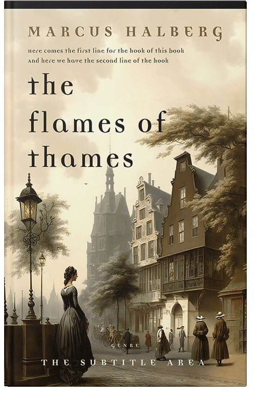 Front view of Premade Historical Book Cover - Double Spanish White